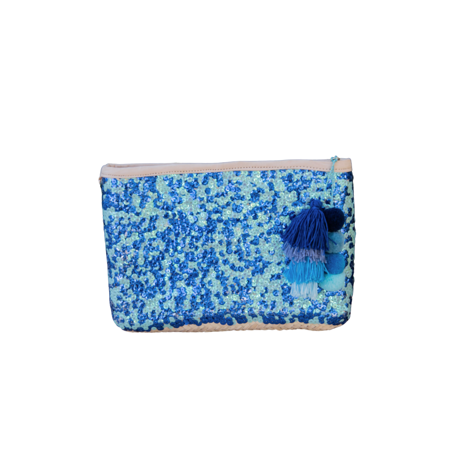 Blue sequin 2025 clutch bag